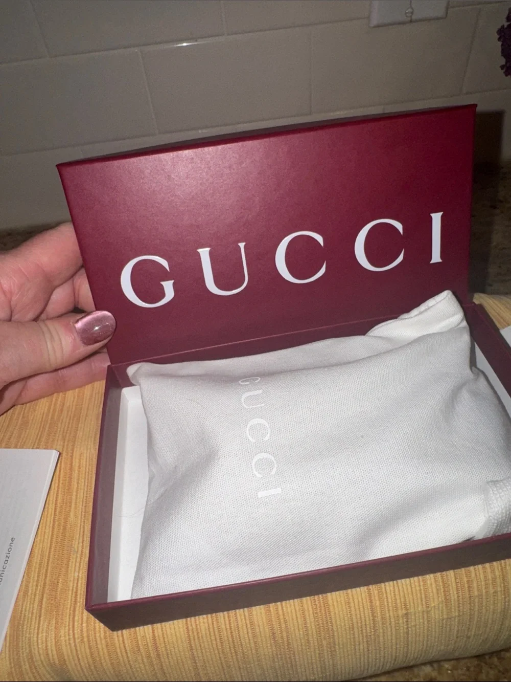 Gucci GG Marmont Beige Leather Compact Card Case Wallet “Light Beige” NWB - Picture 14 of 16